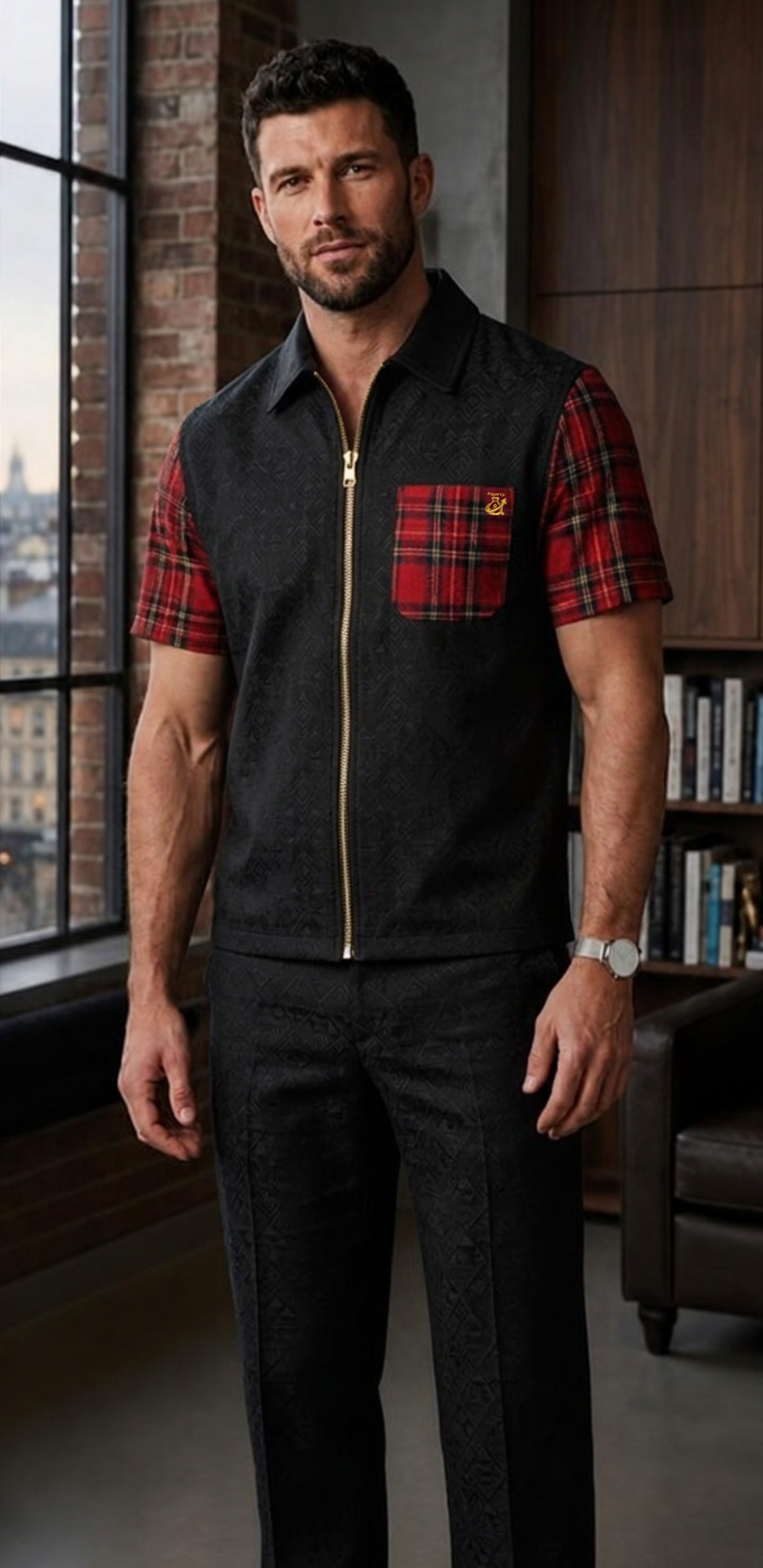 Royal Stuart Tartan Zip Shirt