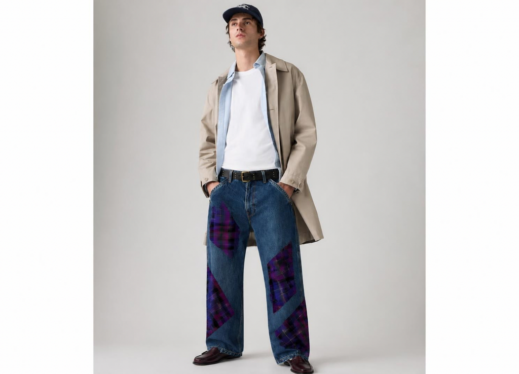 Scott’s Honor Purple Plaid Flair Jean