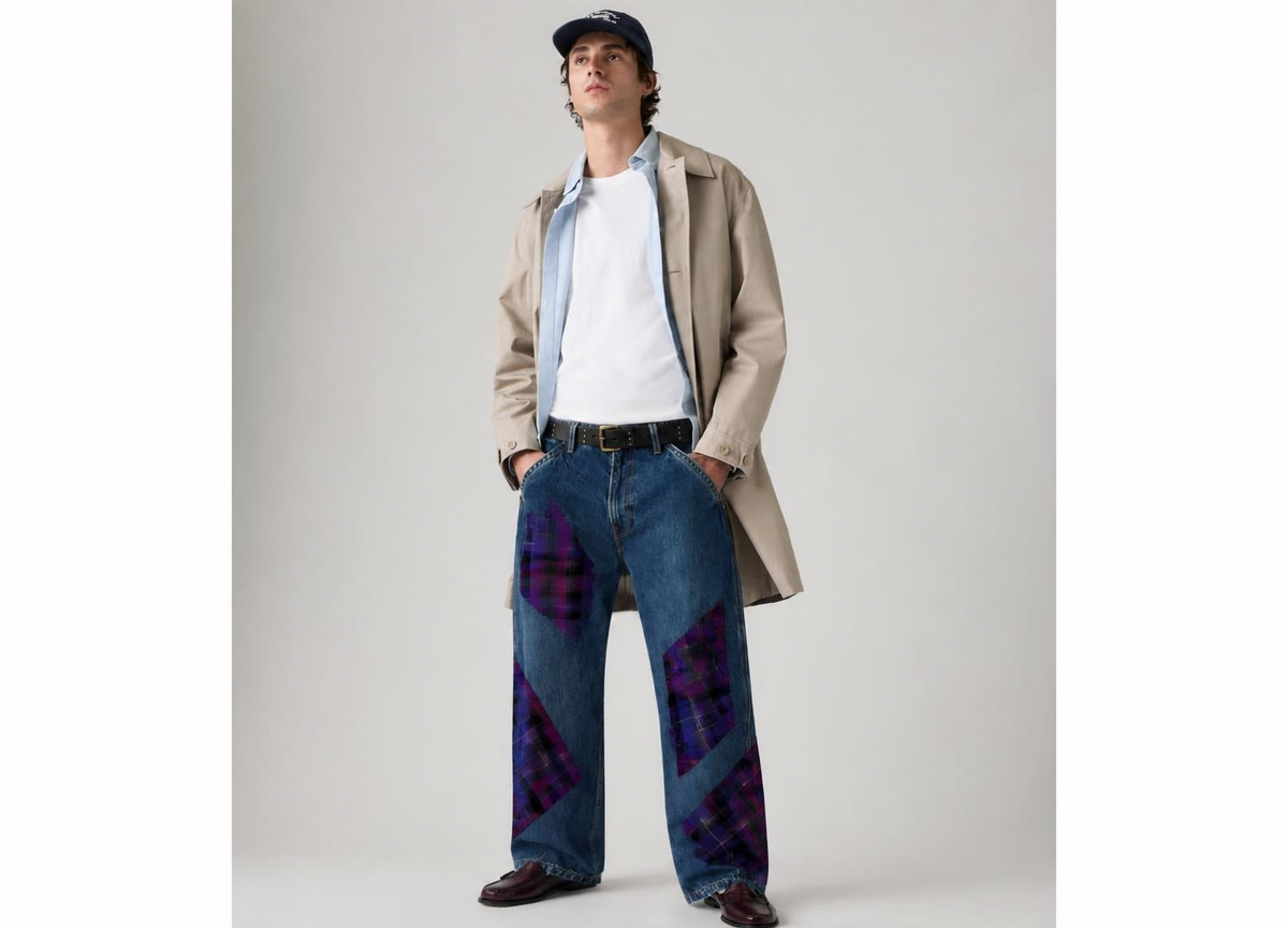 Scott’s Honor Purple Plaid Flair Jean