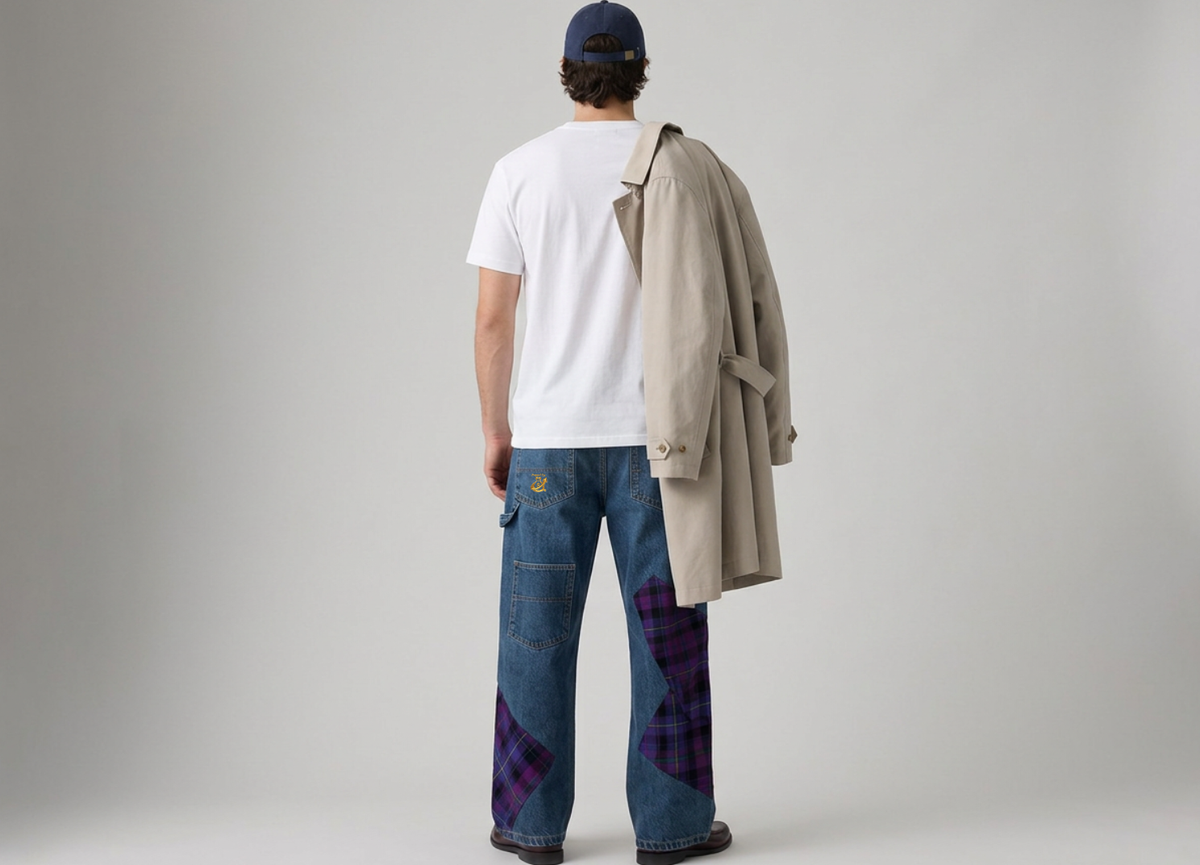 Scott’s Honor Purple Plaid Flair Jean