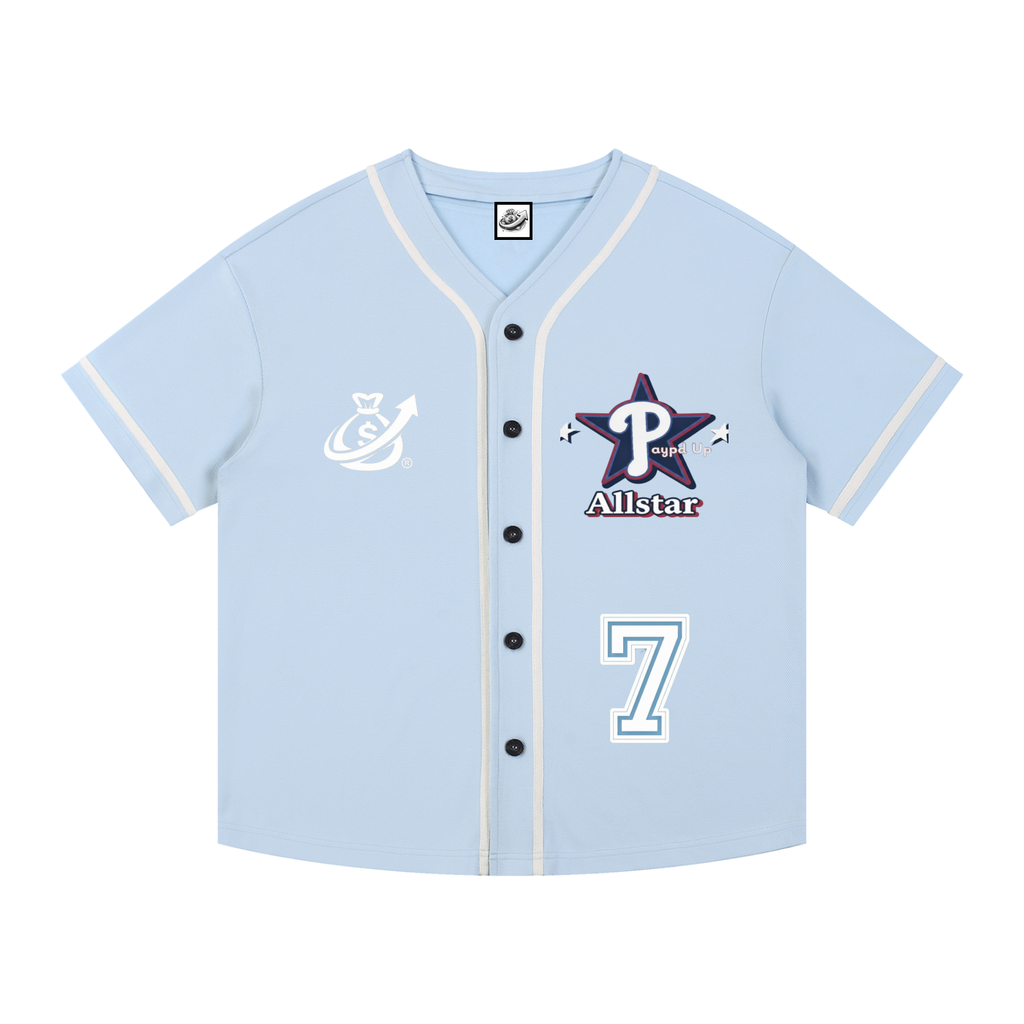 Contrast Piped Button-Up Jersey
