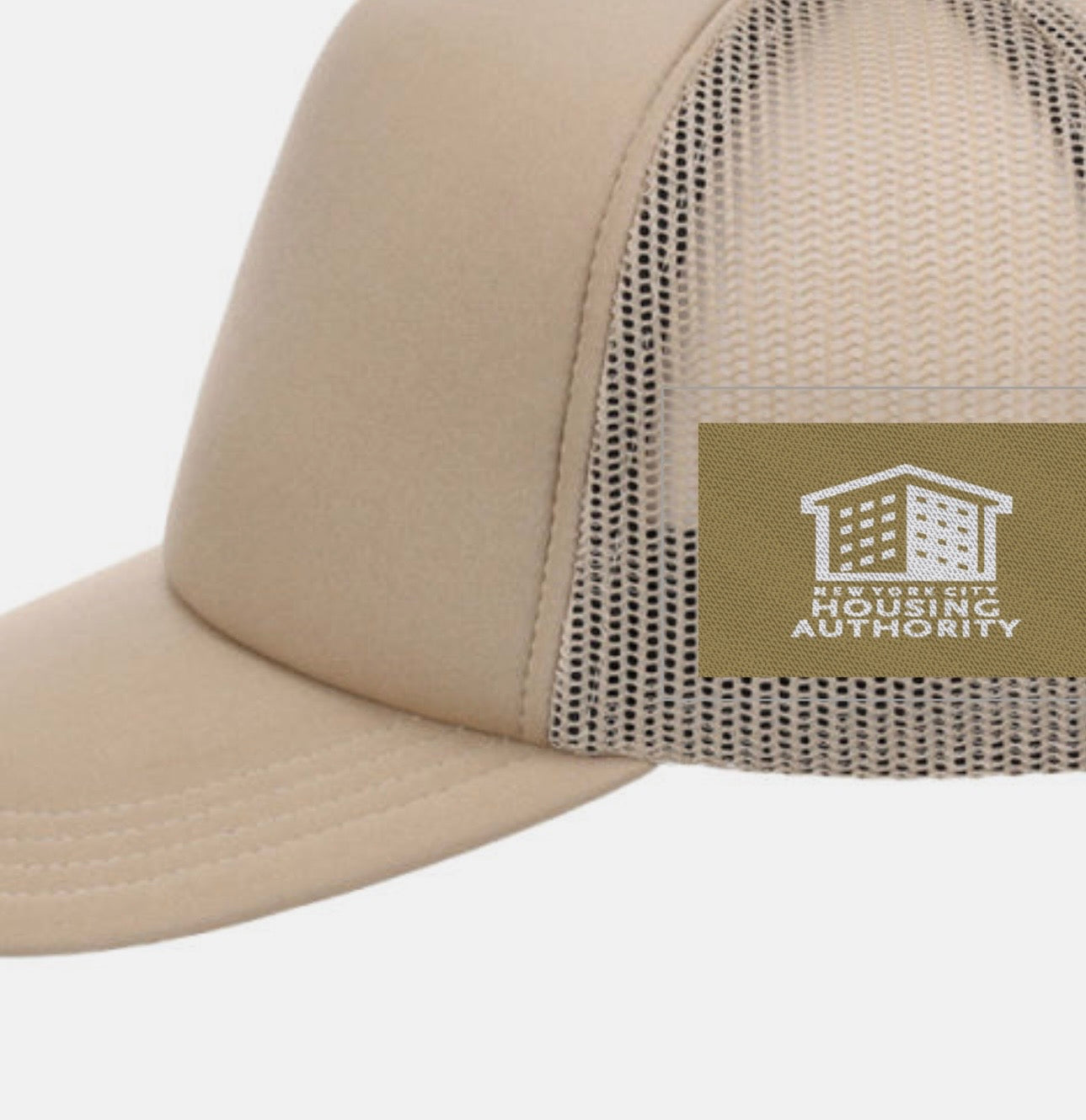 Y.O. Yonkers Beige Mesh Trucker Cap