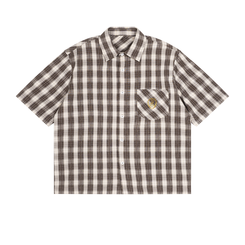Unisex Boxy Plaid Short Sleeve Shirt