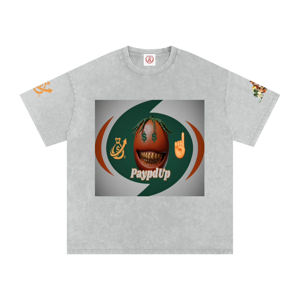 Snow Washed Oversized Cotton T-Shirt