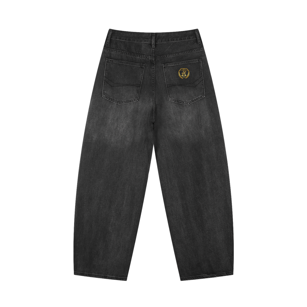 Men's Sunfade Vintage Wash Barrel Leg Jeans
