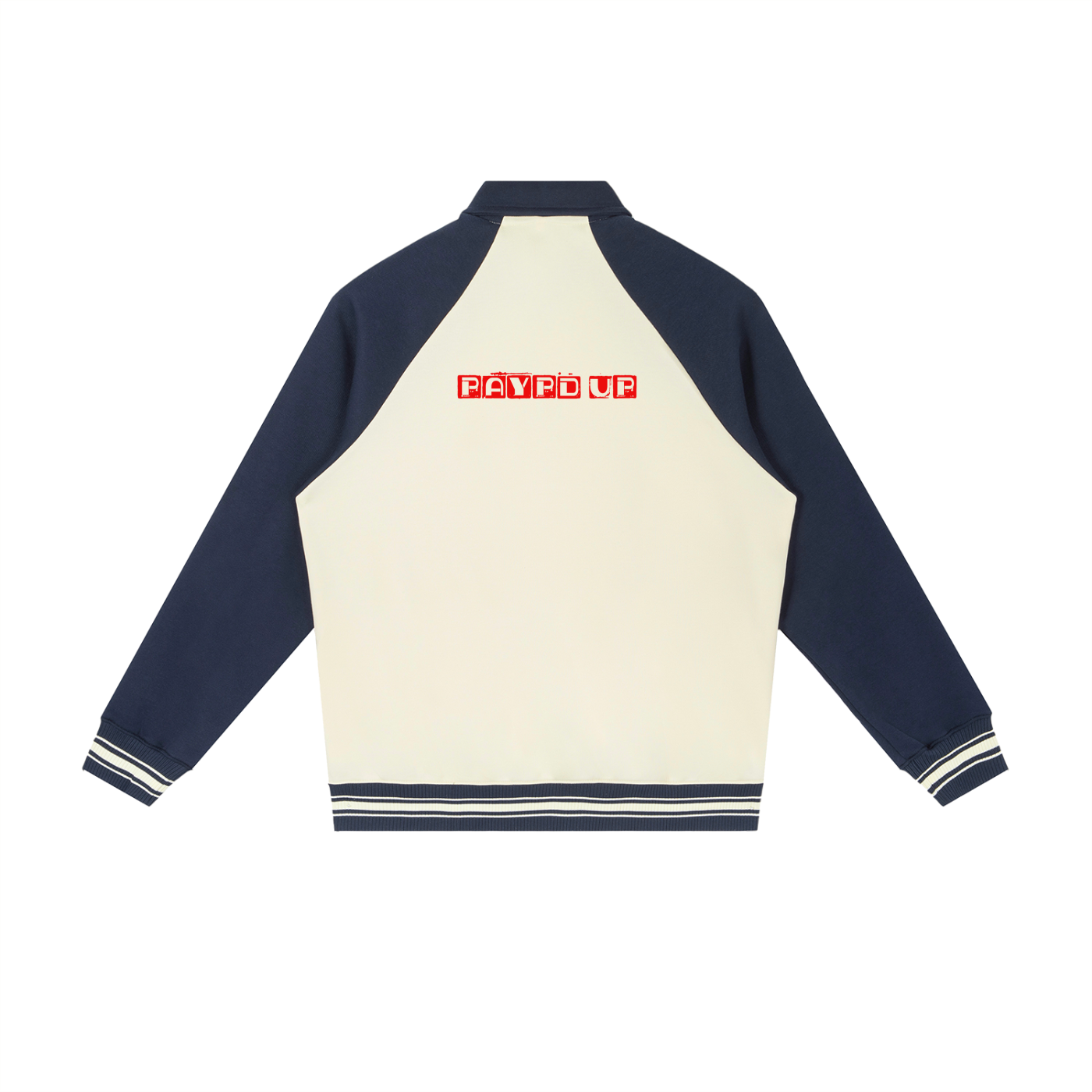 Contrast Raglan Sleeve Baseball Jacket