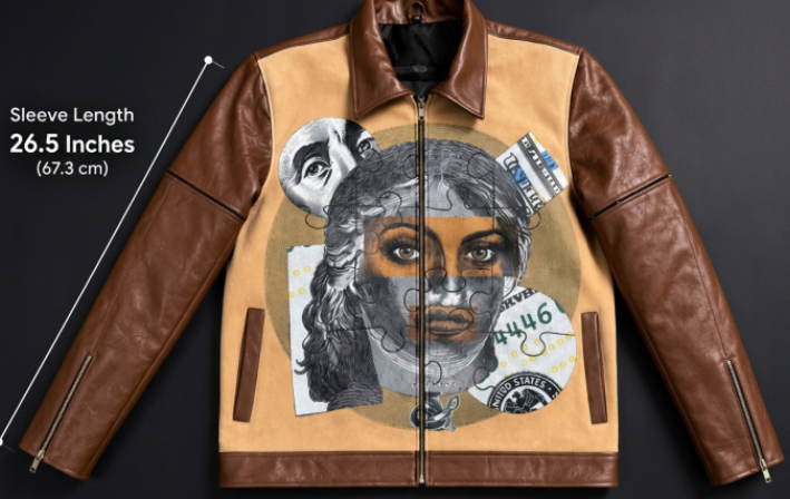 "She Only Loves The Payp" Leather Zip Shirt/Jacket