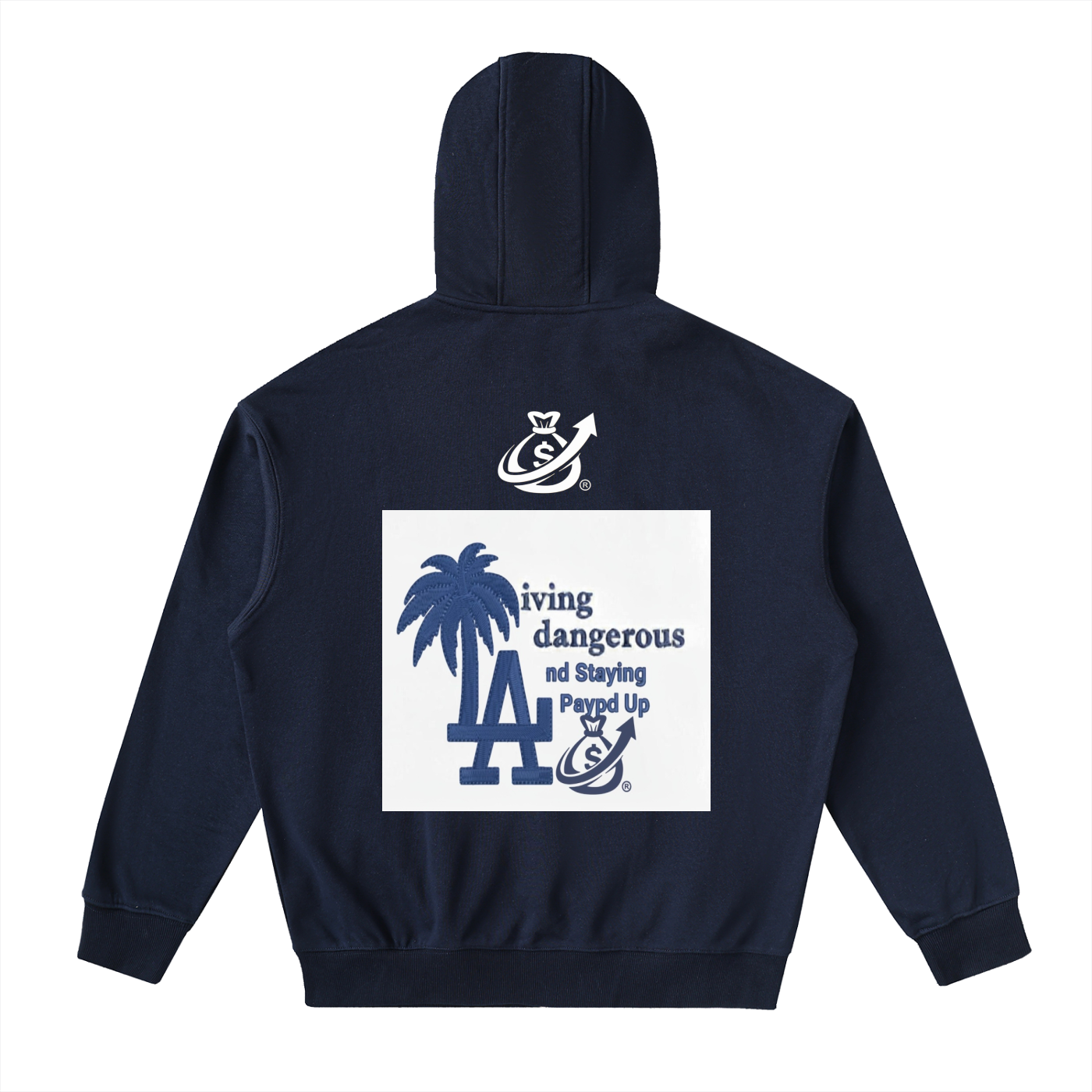 Drop-Shoulder Zip Up Hoodie