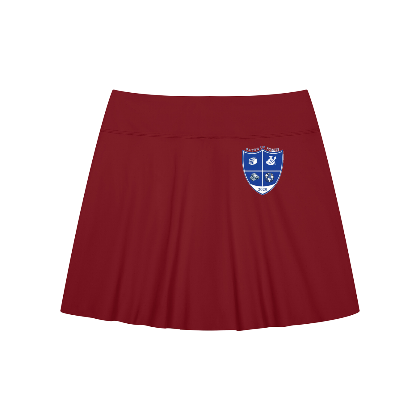 Women's A-Line Contrast Panel Slit Skirt