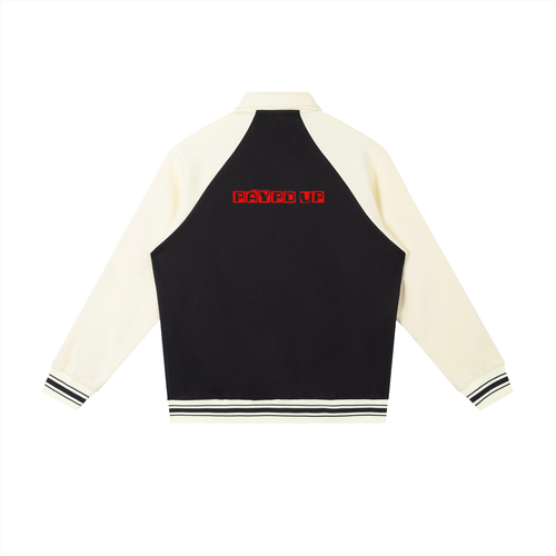 Giubbotto da baseball con maniche raglan a contrasto