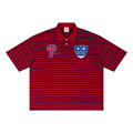 Paypd Up U Unisex Striped Boxy Collared Polo Shirt