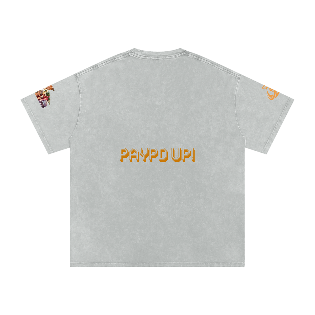 Snow Washed Oversized Cotton T-Shirt