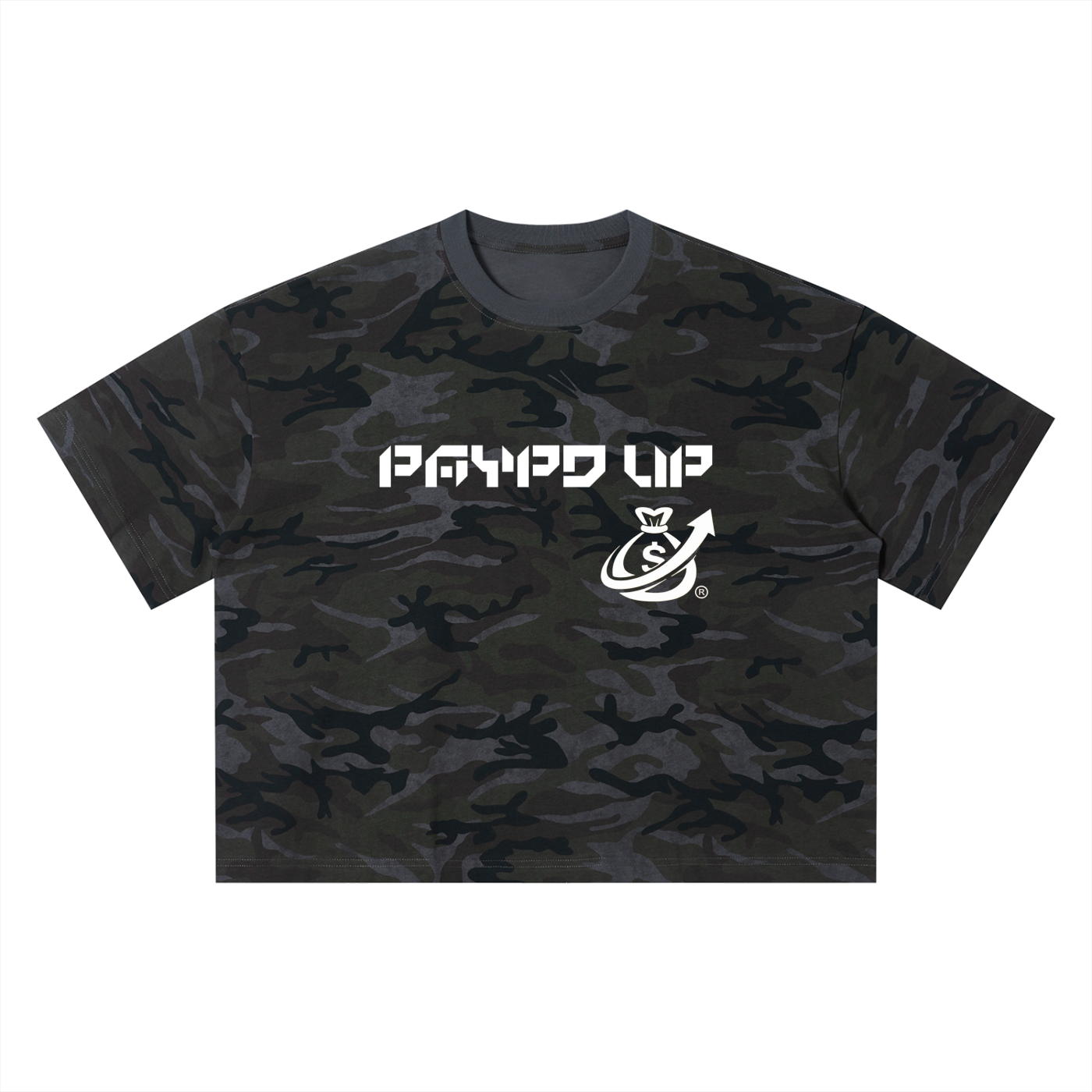 T-shirt unisex taglio squadrato mimetica