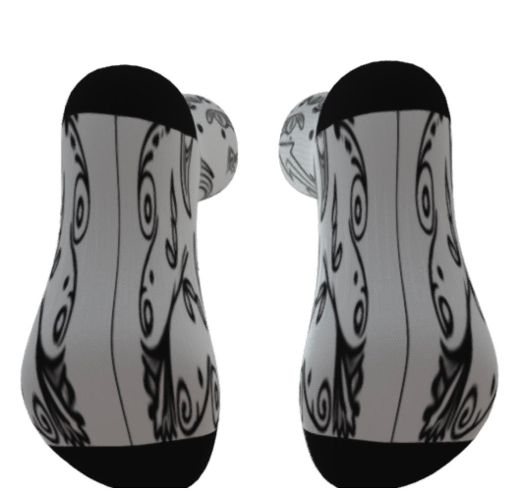 Unisex Bandana Sock side view with money bag graphic