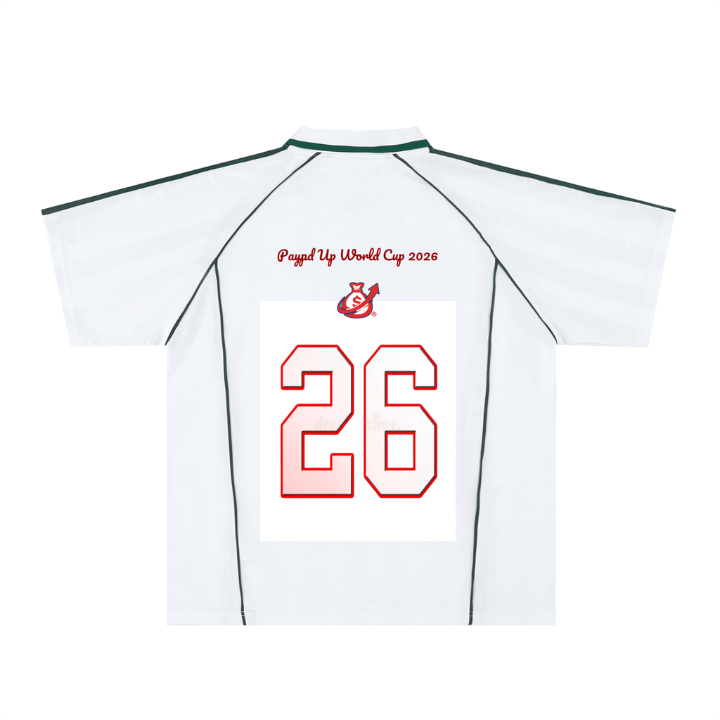 World Cup 2026  “Paypd Up World” Shadow Stripe Collared Soccer Jersey