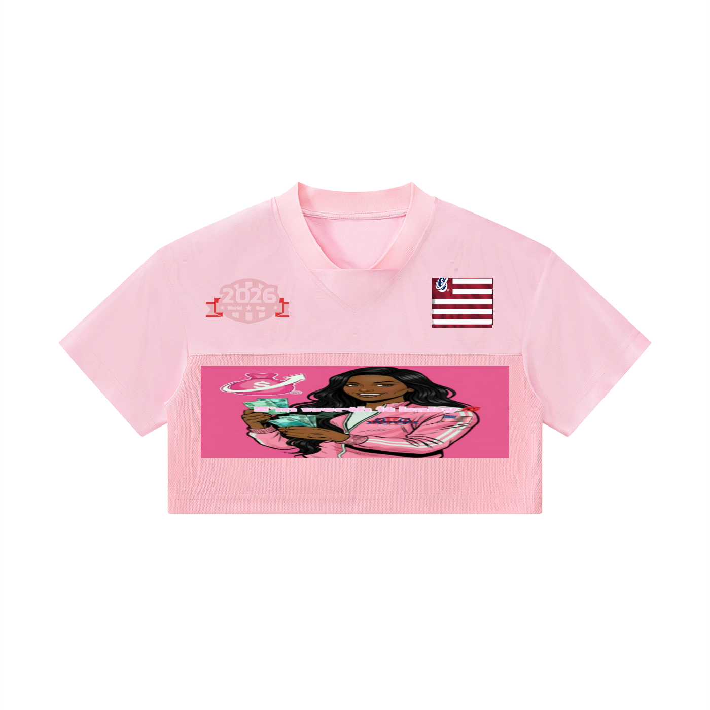 I’m Worth it World Cup Women’s CroppedJersey  V-Neck Jersey