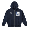 Drop-Shoulder Zip Up Hoodie